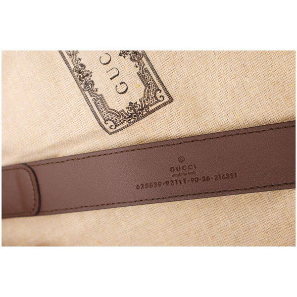 Gucci Double G Buckle GG Supreme Leather Belt Beige