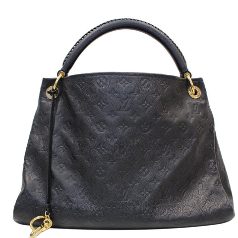 LOUIS VUITTON Artsy MM Empreinte Leather Shoulder Bag Black