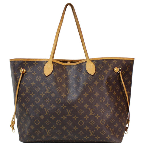 LOUIS VUITTON Neverfull GM Monogram Canvas Tote Shoulder Bag Brown