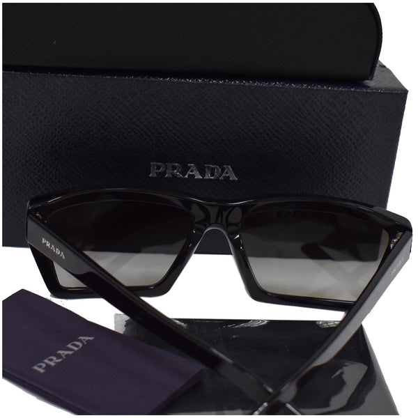 PRADA PR04VS-1AB5O0 Sunglasses Grey Gradient Silver Mirror Lens