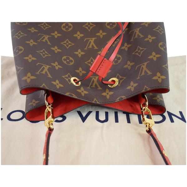 LOUIS VUITTON Neonoe Monogram Canvas Crossbody Bag Coquelicot