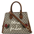 GUCCI Blind for Love GG Supreme Canvas Top Handle Crossbody Bag Maple Brown 453704