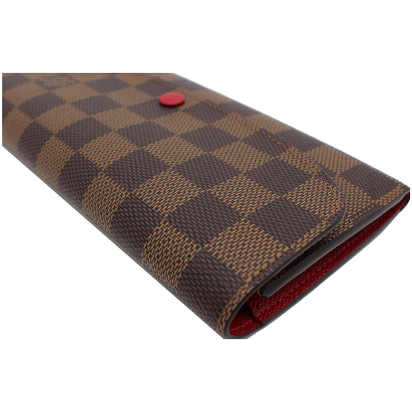LOUIS VUITTON Emilie Damier Ebene Wallet Brown