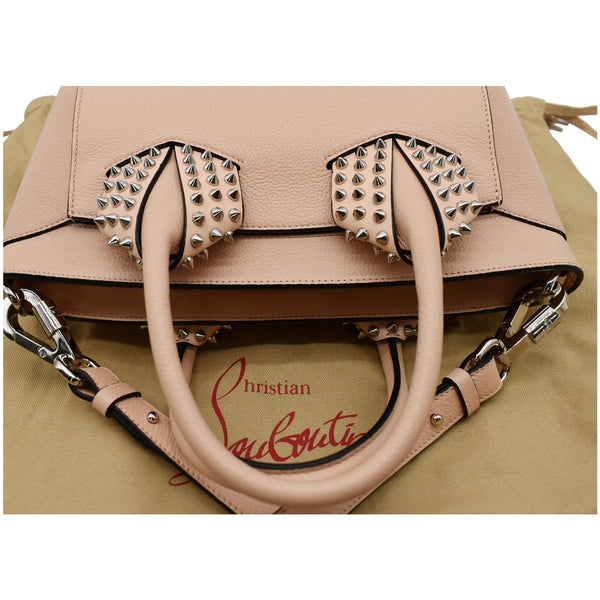 CHRISTIAN LOUBOUTIN Eloise Pebbled Leather Satchel Bag Light Pink - Final Sale