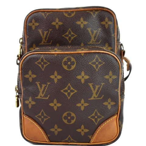 LOUIS VUITTON Amazone Monogram Canvas Shoulder Bag Brown