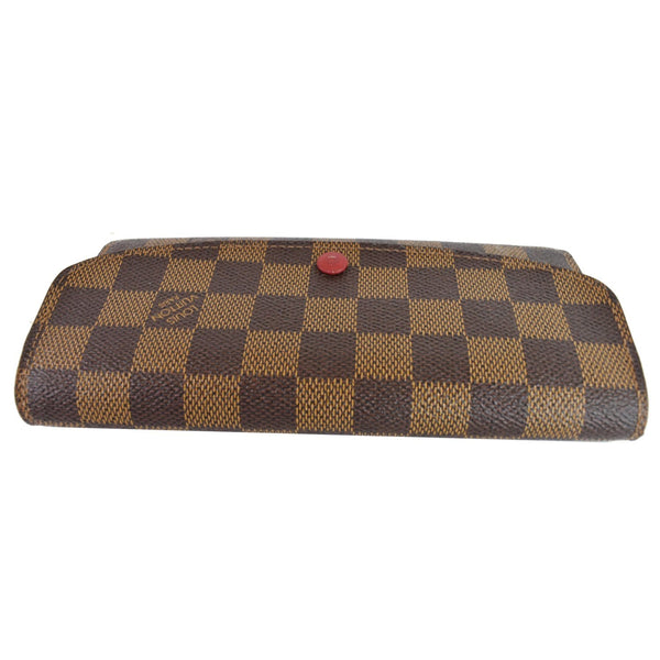 LOUIS VUITTON Emilie Damier Ebene Wallet Brown