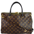 LOUIS VUITTON Pallas Monogram Canvas 2Way Shoulder Bag Brown