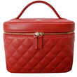 CHANEL Vanity Caviar Leather Cosmetic Satchel Bag Red