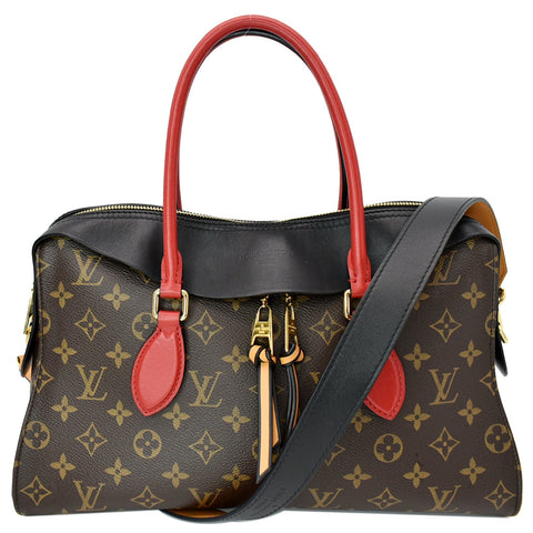 LOUIS VUITTON Tuileries Monogram Canvas Tote Shoulder Bag Brown