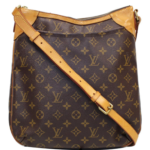 LOUIS VUITTON Odeon MM Monogram Canvas Shoulder Bag Brown
