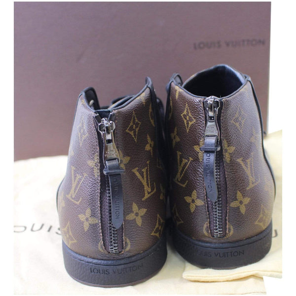 Louis Vuitton Line Up Monogram High Top Sneakers Black for sale