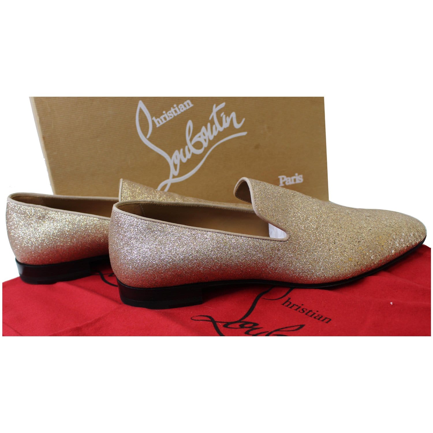 CHRISTIAN LOUBOUTIN Men's Dandelion Flat Glitter Dress Loafer Shoes Go CHRISTIAN LOUBOUTIN Men's Dandelion Flat Glitter Dress Loafer Shoes Go