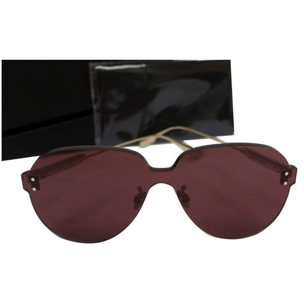 CHRISTIAN DIOR QUAKE3S 0LHF/U1 Opal Burgundy Sunglasses Pink Lens