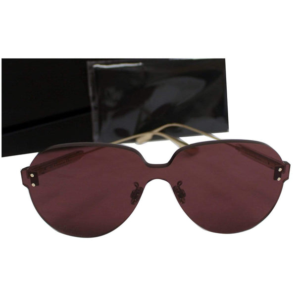 CHRISTIAN DIOR QUAKE3S 0LHF/U1 Opal Burgundy Sunglasses Pink Lens