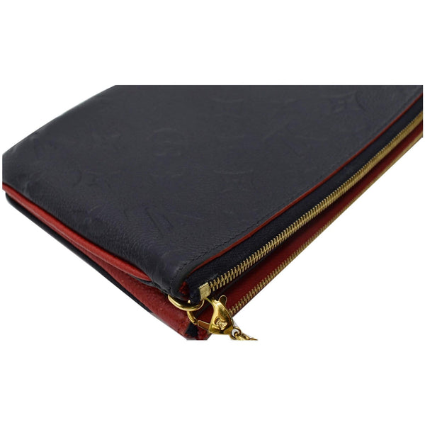 LOUIS VUITTON Double Zip Pochette Monogram Empreinte Crossbody Bag Navy Blue - Hot Deals