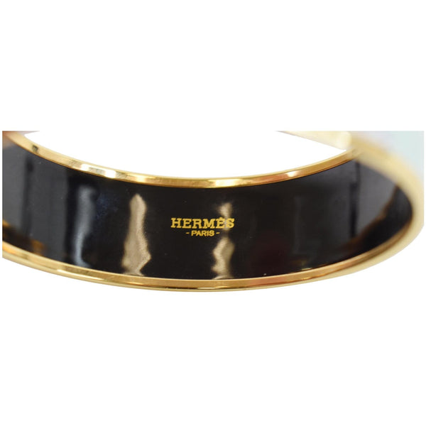 HERMES Face Bangle Enamel Bracelet Multicolor