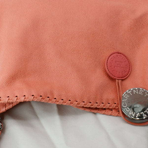 STELLA MCCARTNEY Falabella Large Faux Leather Chain Shoulder Bag Red