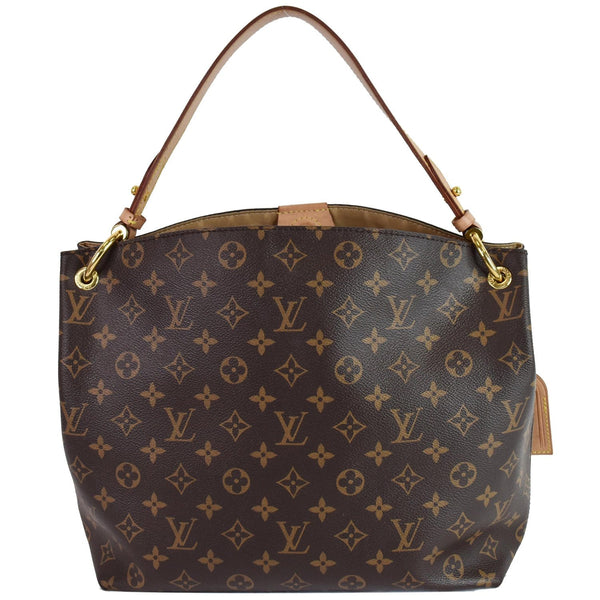 Louis Vuitton Graceful PM Monogram Canvas Shoulder Bag - brown front view