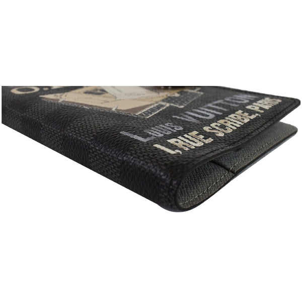 LOUIS VUITTON Damier Graphite I Rue Scribe Small Ring Agenda Cover Black
