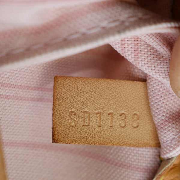 LOUIS VUITTON Neverfull MM Damier Azur Tote Bag Rose Ballerine SD1138