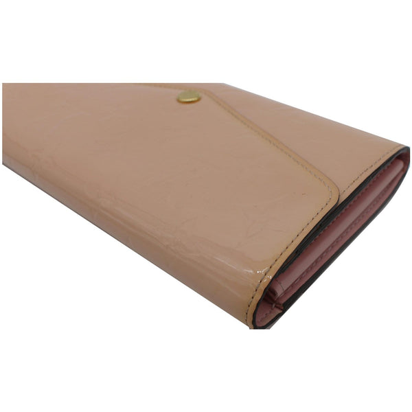 LOUIS VUITTON Sarah Monogram Vernis Leather Chain Wallet Light Pink