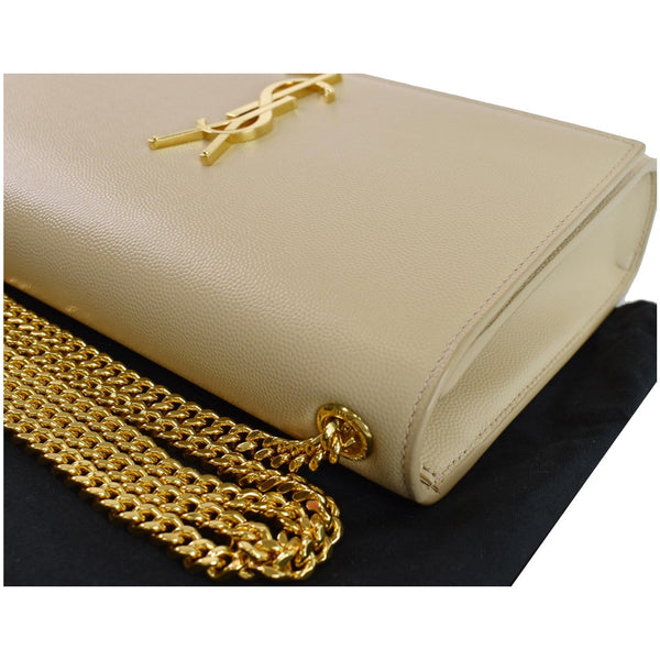 YVES SAINT LAURENT Kate Small Grain De Poudre Crossbody Bag Beige