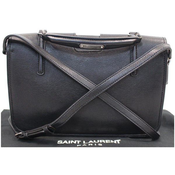 YVES SAINT LAURENT Large Charlotte Leather Messenger Bag Black