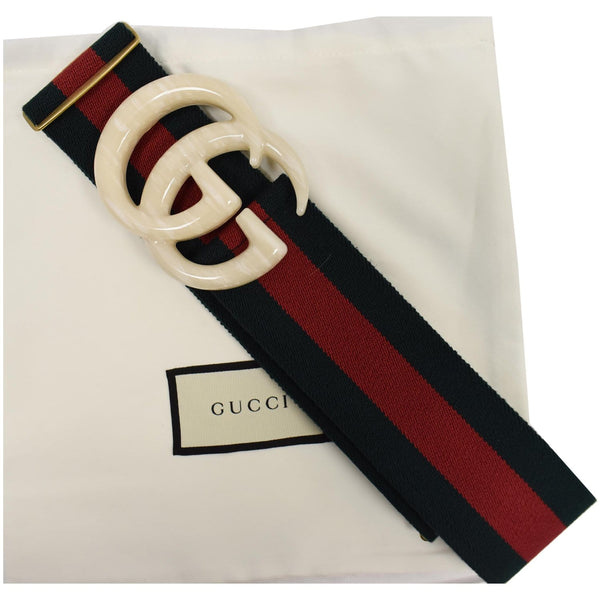 Gucci Web Double G Buckle Elastic Belt for sale - DDH