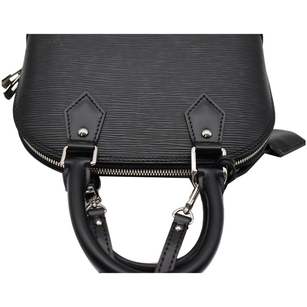 LOUIS VUITTON Alma BB Epi Leather Satchel Crossbody Bag Black