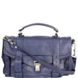 PROENZA SCHOULER Medium PS1 Leather Satchel Shoulder Bag Navy