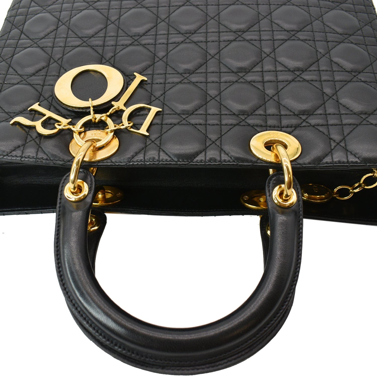 Large Lady Dior Bag Black Cannage Lambskin