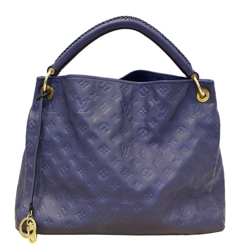 LOUIS VUITTON Artsy MM Empreinte Leather Shoulder Bag Royal Blue