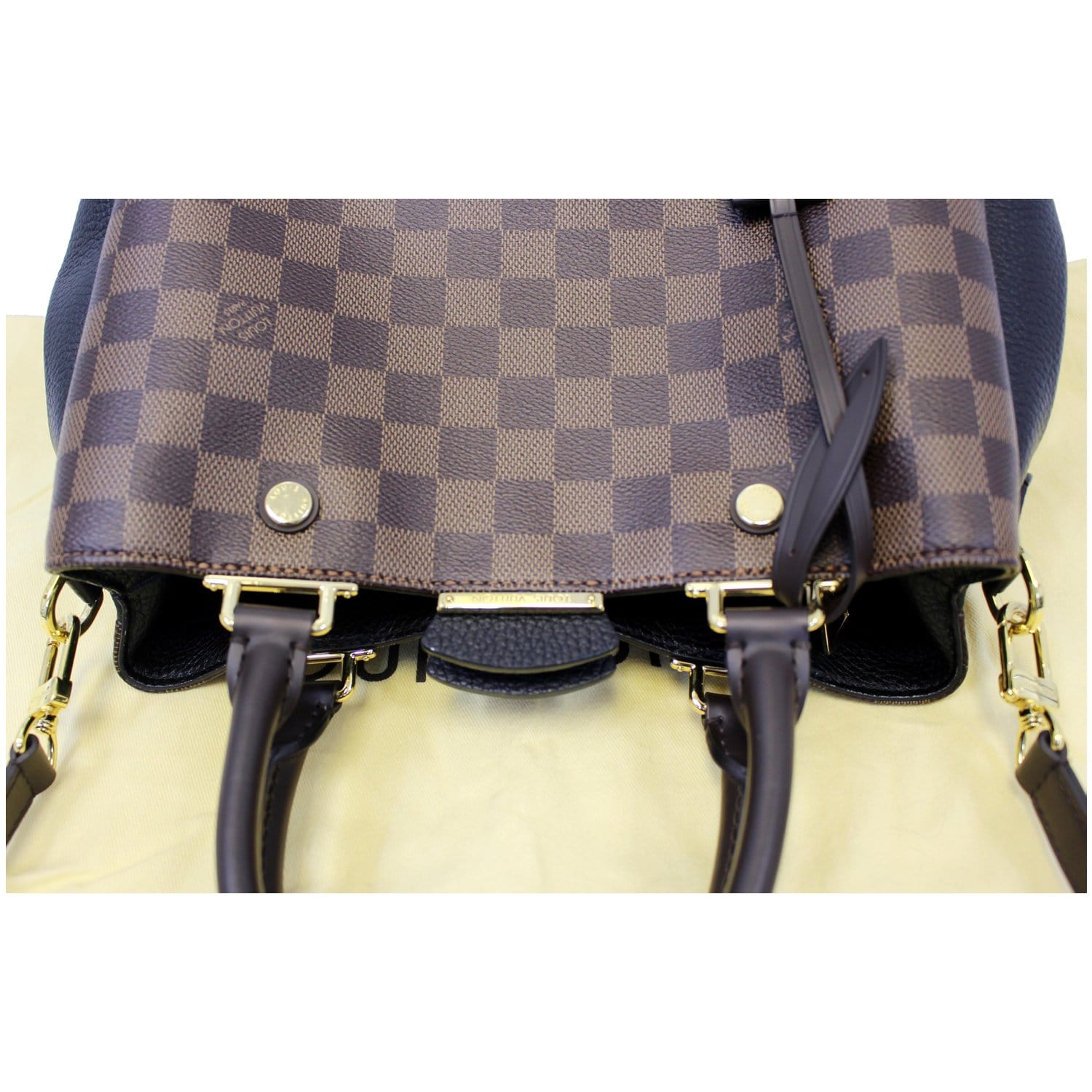 Louis Vuitton Damier Ebene & Black Taurillon Leather Brittany Bag by WP  Diamonds – myGemma