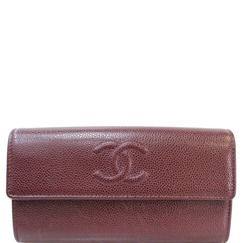 CHANEL Timeless CC Large Gusset Flap Caviar Wallet Burgundy - Last Call