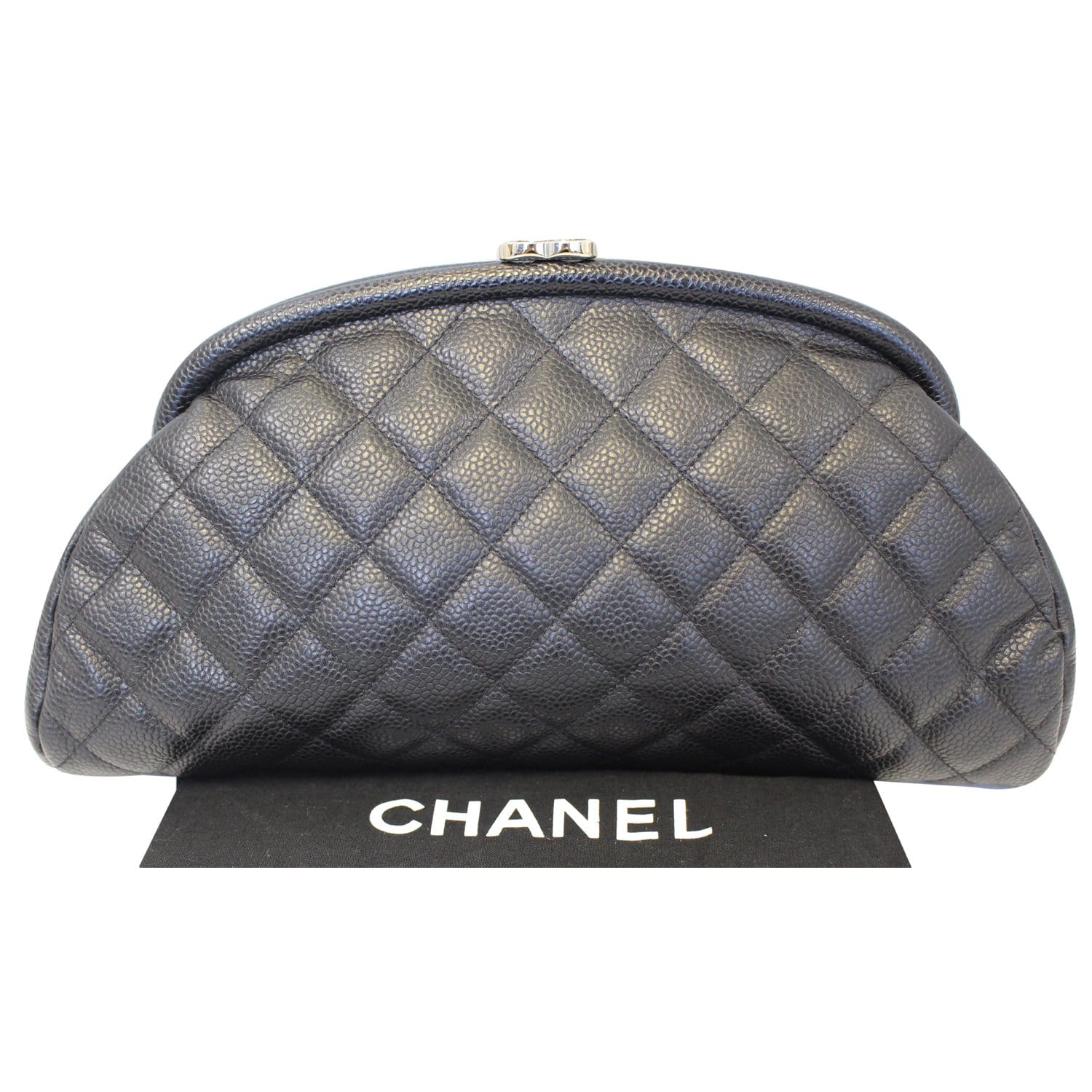 🔥Like New!!🔥Chanel kiss Lock Clutch Caviar Black Shw #11, Luxury, Bags &  Wallets on Carousell