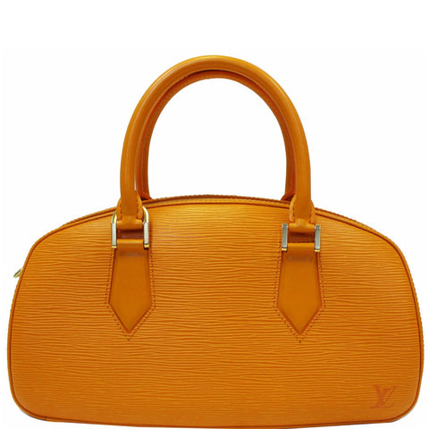 LOUIS VUITTON Jasmine Epi Leather Satchel Bag Yellow