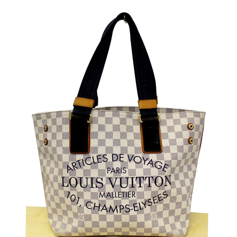 LOUIS VUITTON Cabas PM Damier Azur Beach Shoulder Bag