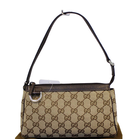 Gucci Beige/Ebony G Canvas Abbey D-Ring Pochette Bag