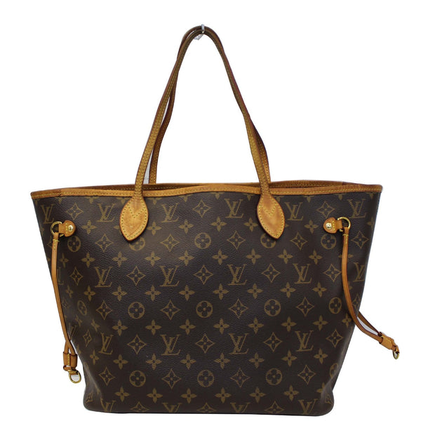 LOUIS VUITTON Neverfull MM Monogram Canvas Tote Shoulder Bag Brown