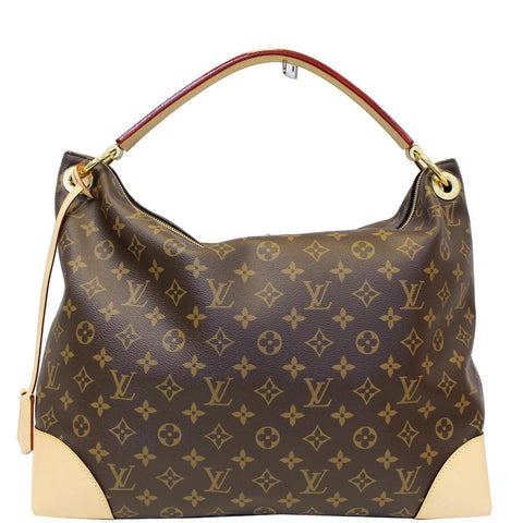 LOUIS VUITTON Berri MM Monogram Canvas Shoulder Bag Brown