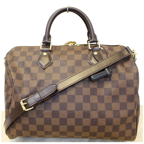LOUIS VUITTON Speedy 30 Bandouliere Damier Ebene Shoulder Bag