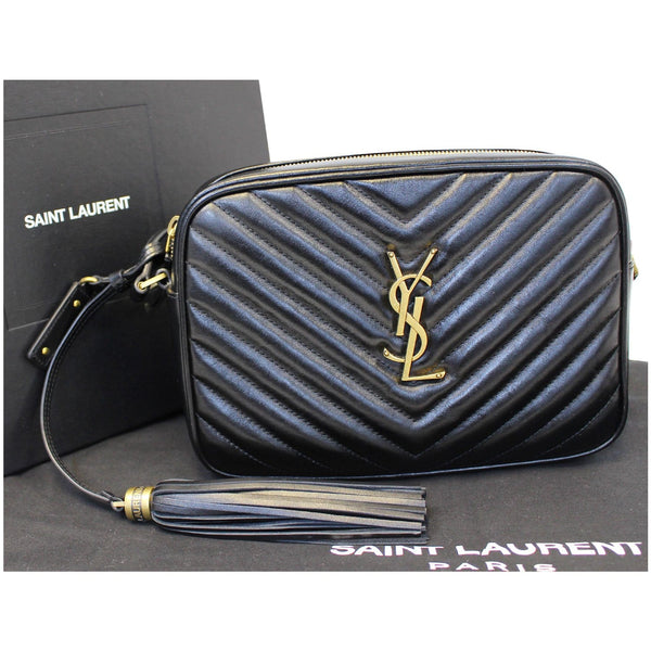 Yves Saint Laurent Camera Leather Crossbody Bag Black