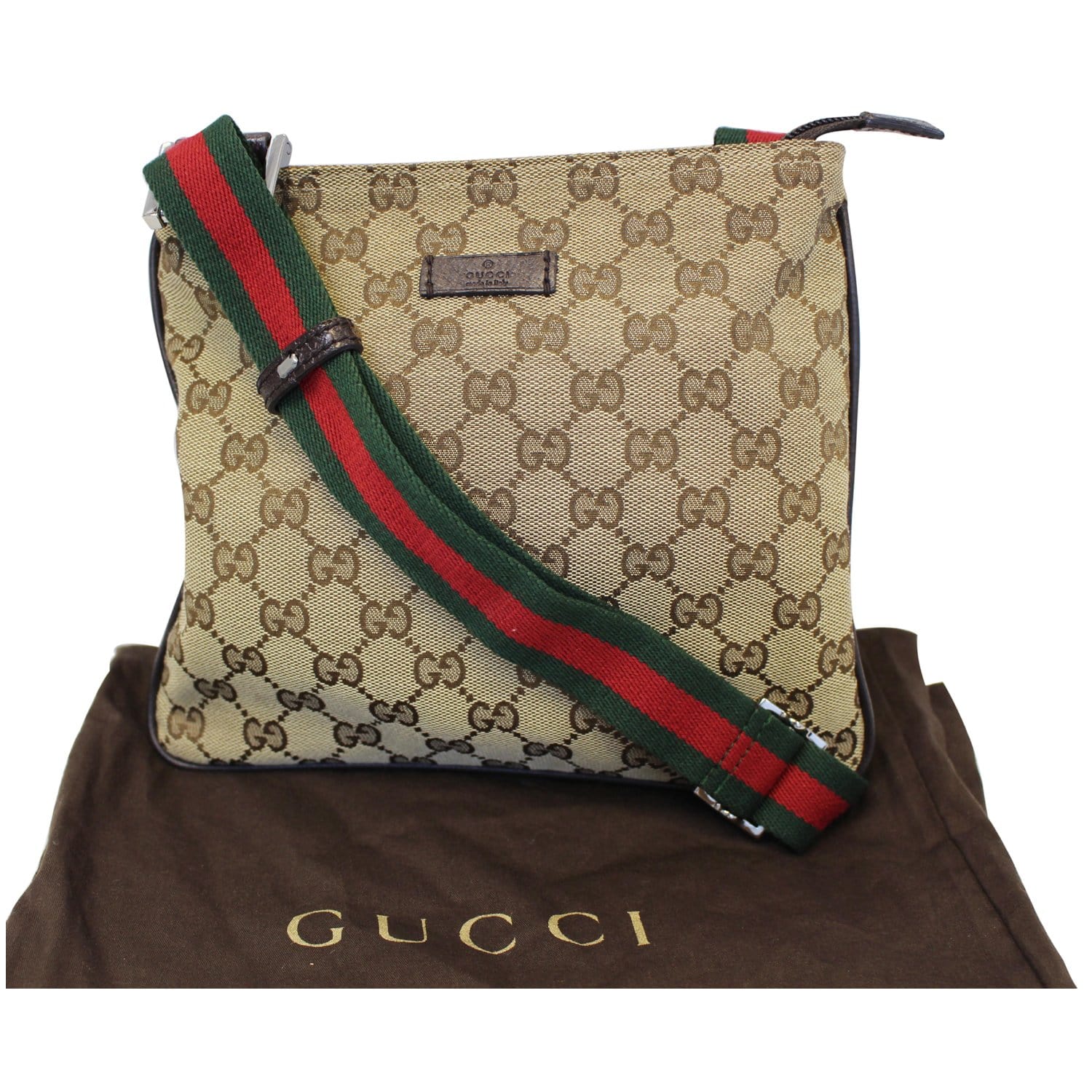 GUCCI GG Monogram Canvas  Small Messenger Bag Beige 146309US