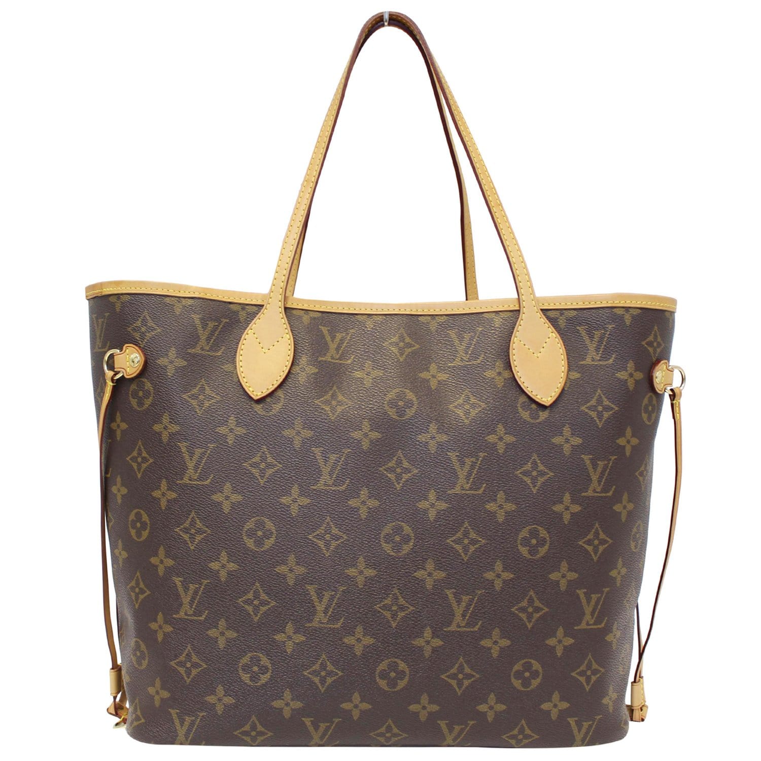 LOUIS VUITTON Neverfull MM Monogram Canvas Tote Bag Brown/Yellow