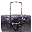 GUCCI Emily Guccissima Chain Shoulder Bag Plum 295402