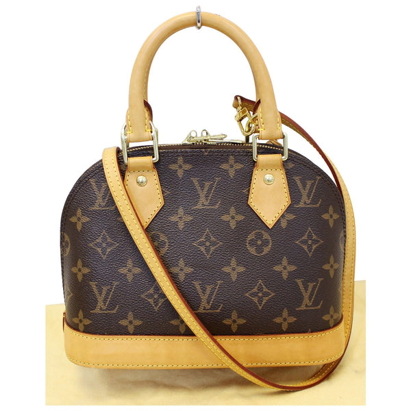 Louis Vuitton Alma BB Monogram Satchel Crossbody Bag - lv strap