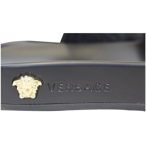 VERSACE Baroque Medusa Slides Sandals - Side View