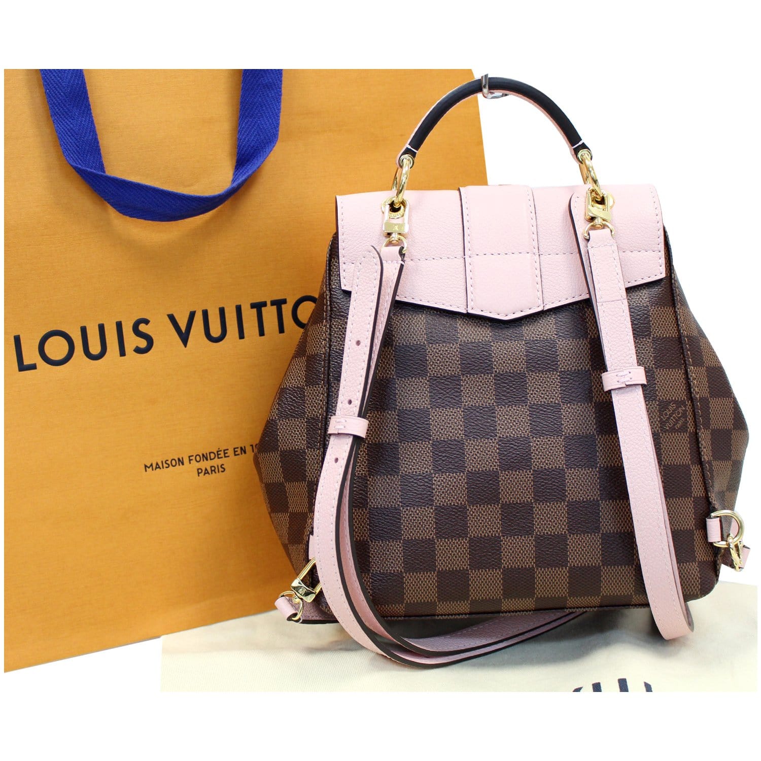 louis vuitton clapton backpack magnolia Louis Vuitton Clapton Damier Ebene Backpack Bag