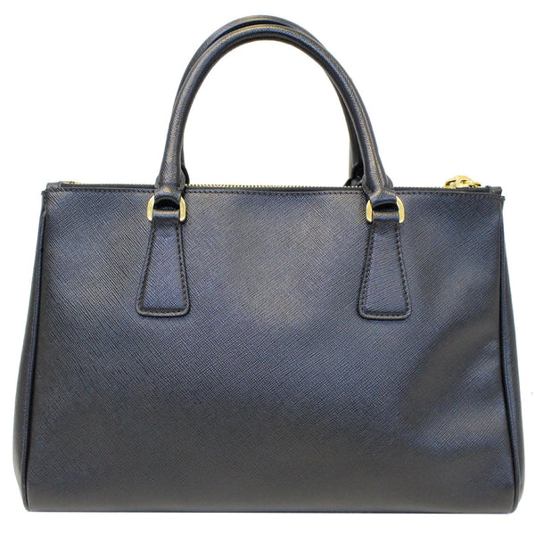 PRADA Saffiano Lux Small Double-Zip Tote Bag Black