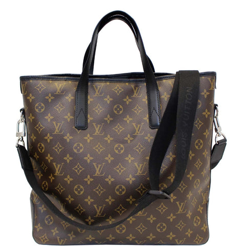 LOUIS VUITTON Davis Monogram Macassar Canvas Tote Shoulder Bag Brown